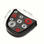 PU Leather Super Soft Embroidered Mallet Putter Headcover