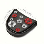 PU Leather Super Soft Embroidered Mallet Putter Headcover