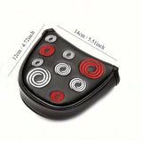 PU Leather Super Soft Embroidered Mallet Putter Headcover