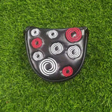 PU Leather Super Soft Embroidered Mallet Putter Headcover