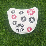 PU Leather Super Soft Embroidered Mallet Putter Headcover