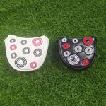 PU Leather Super Soft Embroidered Mallet Putter Headcover