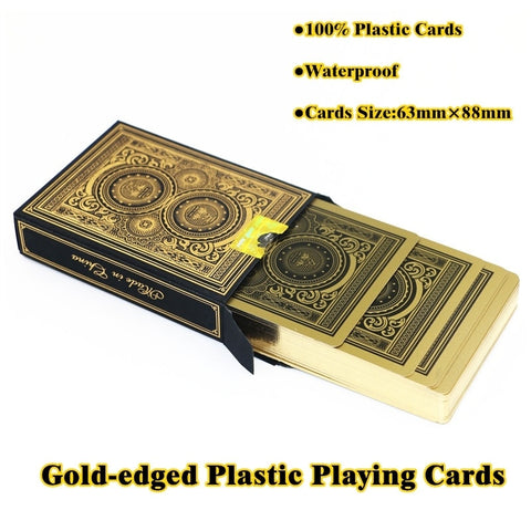 Gold Themed Plastic Playing Cards