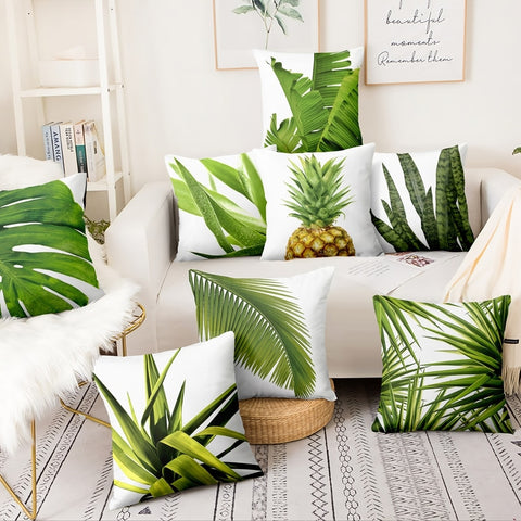 Fresh Green Leaves Cushion Covers 45x45cm