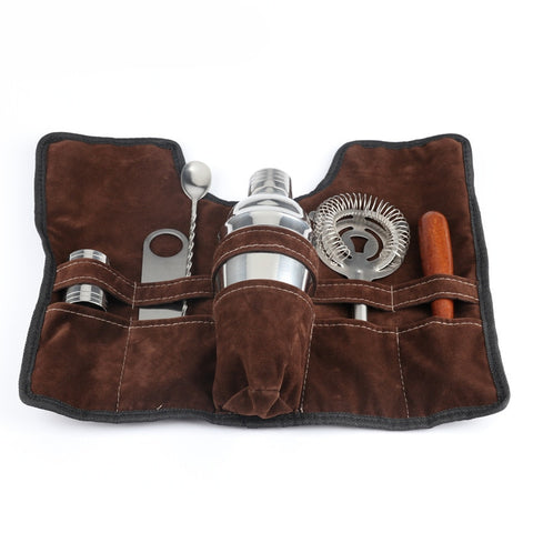 7pc Stainless Steel Bartender's Kit With Bag