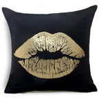 Golden Love Leaves Cushion Covers 45x45cm