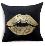 Golden Love Leaves Cushion Covers 45x45cm
