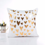 Golden Love Leaves Cushion Covers 45x45cm