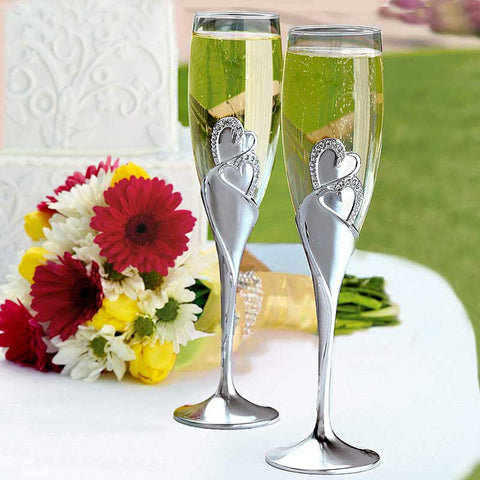 Champagne Flute 230ml - Silver Stem