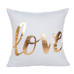 Golden Love Leaves Cushion Covers 45x45cm