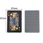 Gold on Black Waterproof Plastic Playing Cards