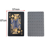 Gold on Black Waterproof Plastic Playing Cards