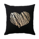 Golden Love Leaves Cushion Covers 45x45cm