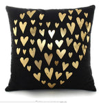 Golden Love Leaves Cushion Covers 45x45cm