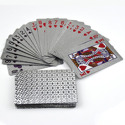 Silver Waterproof Plastic Playing Cards