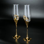 Champagne Flute 230ml - Gold Stem