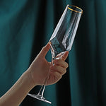 Champagne Flute 220ml - Gold Rimmed