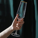 Champagne Flute 220ml - Gold Rimmed