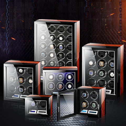 Watch Winders (Brown Accent) - Remote Controlled using Mabuchi motors (Various Configurations)