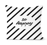 Simple Black White Geometry Cushion Covers 45x45cm
