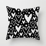 Simple Black White Geometry Cushion Covers 45x45cm