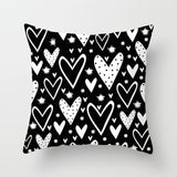 Simple Black White Geometry Cushion Covers 45x45cm