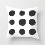 Simple Black White Geometry Cushion Covers 45x45cm