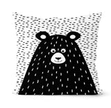 Simple Black White Geometry Cushion Covers 45x45cm