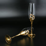 Champagne Flute 230ml - Gold Stem