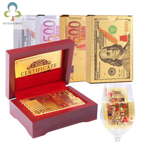 Dollar Style Waterproof Plastic Playing Cards with Box