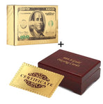 Dollar Style Waterproof Plastic Playing Cards with Box